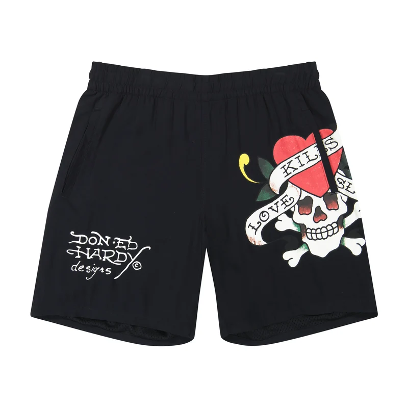 EHBAO8002-2_BLACK_01 Love Kills Slowly Print Short