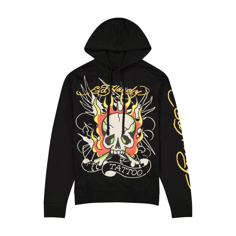 EHM1300-58_01 Fire Skull Pullover Hoodie