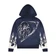 Fire Lord Boxy Zip Hoodie - Sunfade Navy